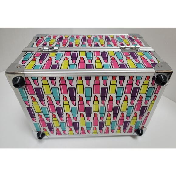 Vanity Makeup Beauty Case Lipstick Print Modella Travel - Picture 8 of 11